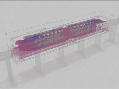 Space Train Bryce 7 Model 3D model