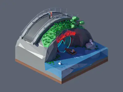 land 52A Low-poly 3D model