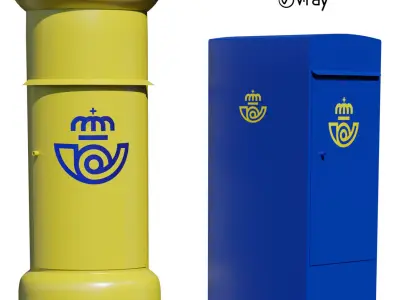 Correos parcel machine 3D model