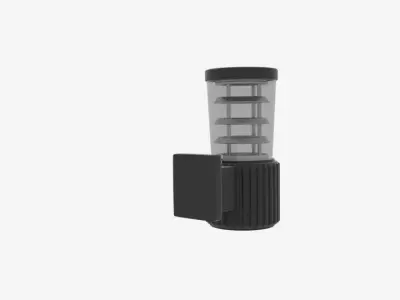 Wall Fence Light Low-poly 3D model