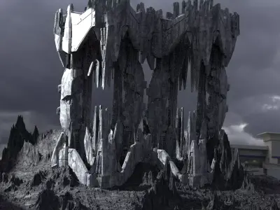 Space Station Mining Colony 3D model