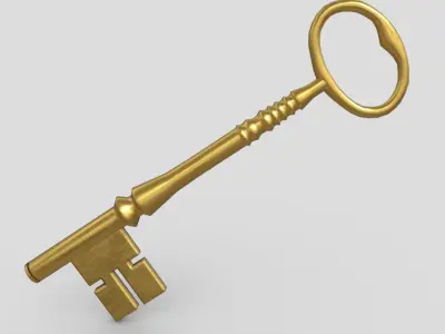 Key 3 Low-poly 3D model