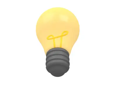 Light Bulb v1 002 Low-poly 3D model