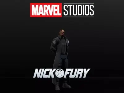 Nick Fury Low-poly 3D model