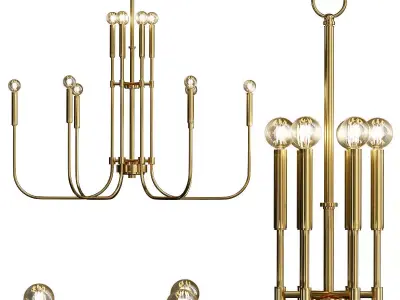 16 light chandelier 3D model