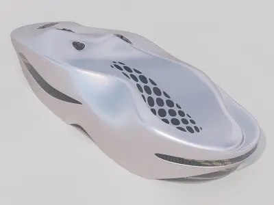 Futuristic building collection 4x 7 3D Model Pack