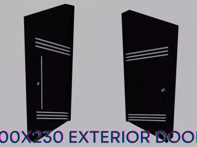 Exterior Door V4 100x230 Low-poly 3D model