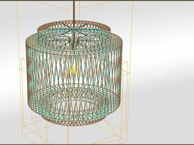 Kolombo Rattan Pendant by The Attic 3D model