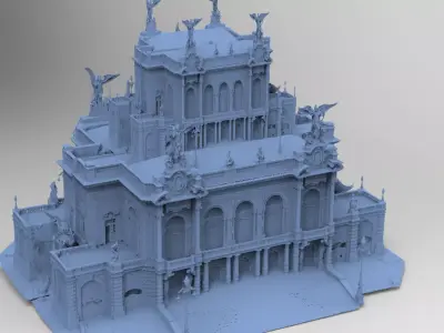Final fantasy street Hall 2 3D model