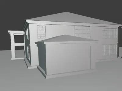 Suburban House mansionette 3D model