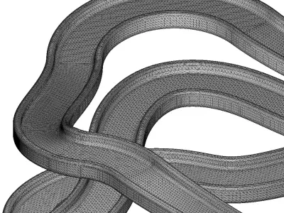 Premium Curvy Roadway 3D print model
