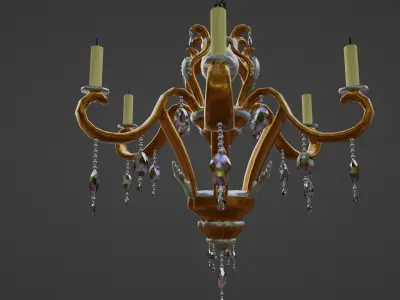 Candle Chandelier 3D model