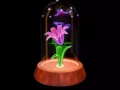 Decorative Flower Night Lamp 3D Model 3D model