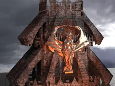 Sci-Fi Egyptian Maze cathedral 5 3D model