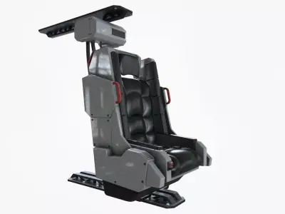 Spaceship Chair Low-poly 3D model