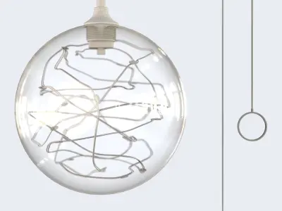 Hanging ceiling lamp OFELIA brass Lampatron 3D model