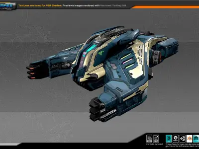SF Bomber CR3 Low-poly 3D model