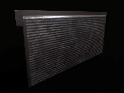 Roller Shutter Animated Low-poly 3D model