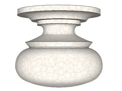 door knob crackle glaze Low-poly 3D model