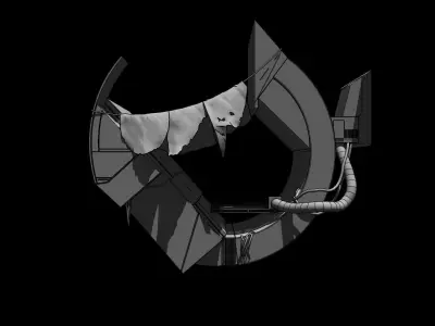 Syd Mead futuristic vehicle Low-poly 3D model