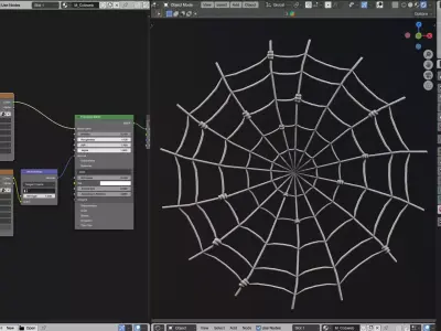 Halloween Props - Cobweb Low-poly 3D model