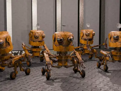 MARCO Service Bot Low-poly 3D model