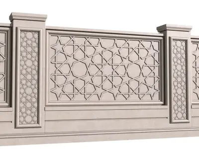 Arabian Fence in oriental style  3D model