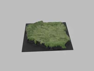 Poland Map Country Low-poly 3D model