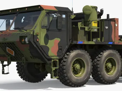  Oshkosh HEMTT M985 Military Tractor with Spare Tire Camo 