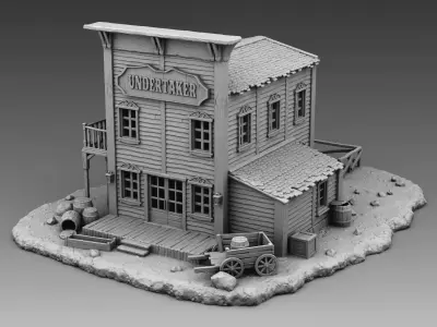 Undertaker western town 3D print model