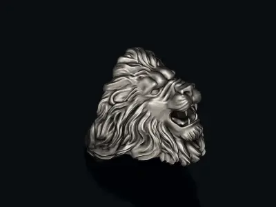 lion ring light 3D print model