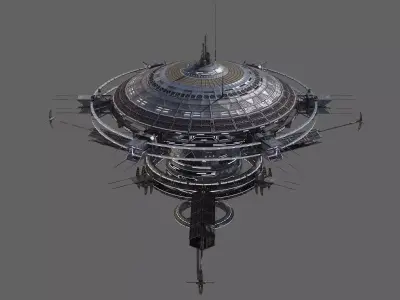 Space Station Low Poly -2 Low-poly 3D model