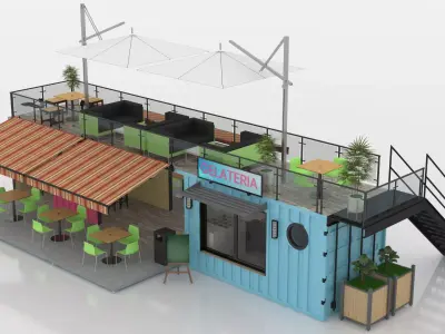 Container Ice Cream 3D model