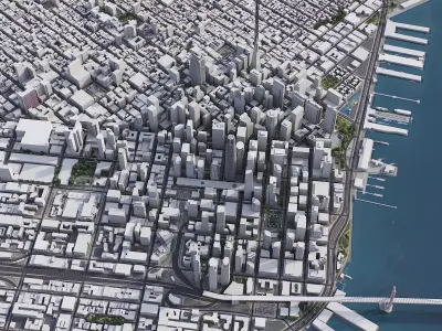 San Francisco Low-poly 3D model