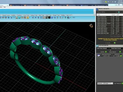 Solitaire Women Light Weight Band Ring 3D print model 24