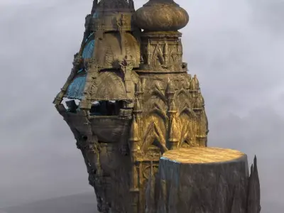 Desert Realms Temple exterior 3D model