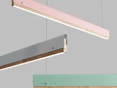 Pendant Lamps Nordic Loft Coffee Shop Multicolor Low-poly 3D model