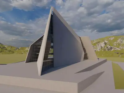 Futuristic building 3D 3D model