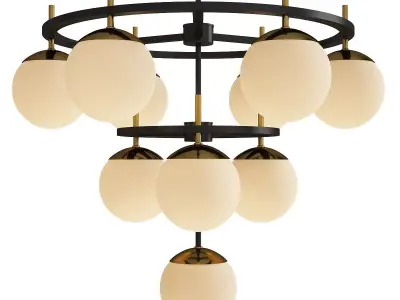 Alluria 3 Tier Chandelier Low-poly 3D model