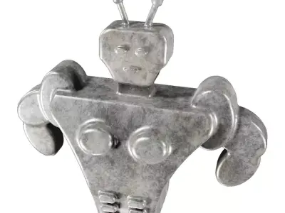 Rock Robot Low-poly 3D model