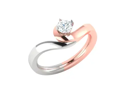 Women Ring  Render 3dm STL OBJ FBX Details 3D print model 118