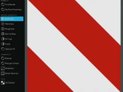 Striped Traffic Sign Reflection Foil  1 - Texture Set  29 Low-poly 3D model