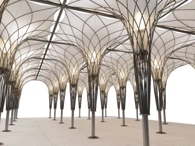 Aerarium 6 pergola with backlight 3D model