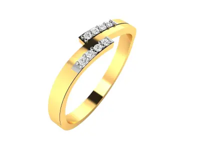 Diamond Ring For Women 3d Print Model 3D print model 19