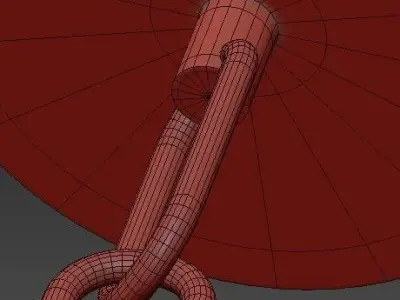 Five Cays 1 Light Pendant in Gold Leaf 3D model