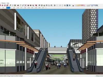 Sketchup Shopping Center D5 3D model