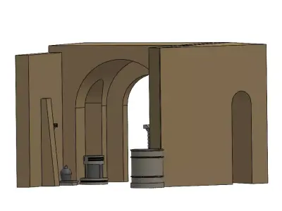Docking Bay 94 Entrance Passageway Diorama 3D print model