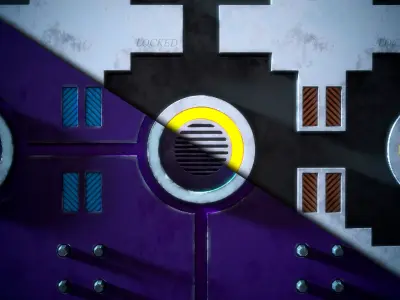 Sci-fi Metal Plat Stylized -  VOL 05 - SBsar - Maps Texture