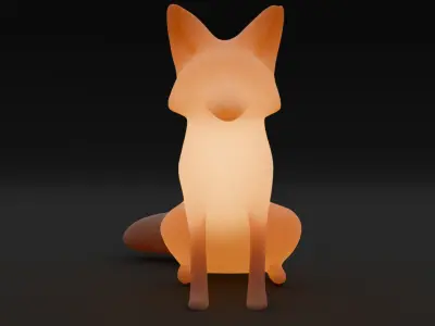 Indirect lighting of raccoon dog and fox 3D model