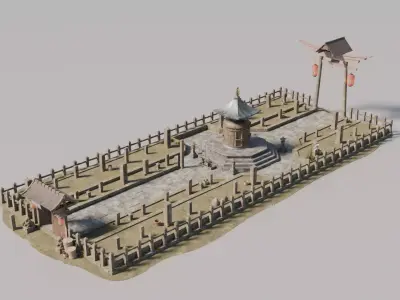 Traditional Japanese House 8 3D model